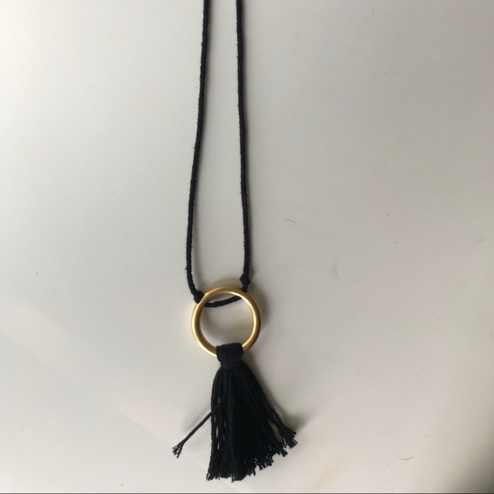 Madewell Gold Ring Fringe Necklace